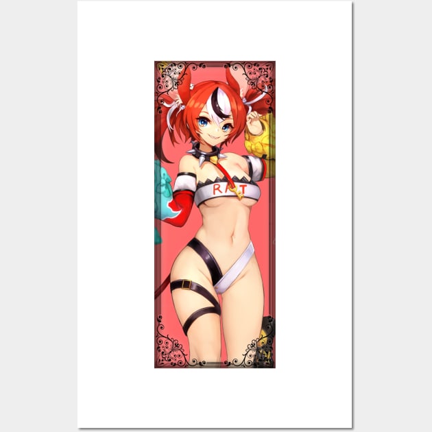 Hakos Baelz In UnderWear, Hololive Potrait Wall Art by SaucyBandit